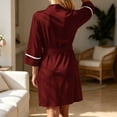 thumbnail image 6 of Zormilly Robes for Women 3/4 Length Sleeve V Neck Soft Nightgowns Casual Lightweight Shower Spa Nursing Sleepwear, S-2XL, 6 of 6