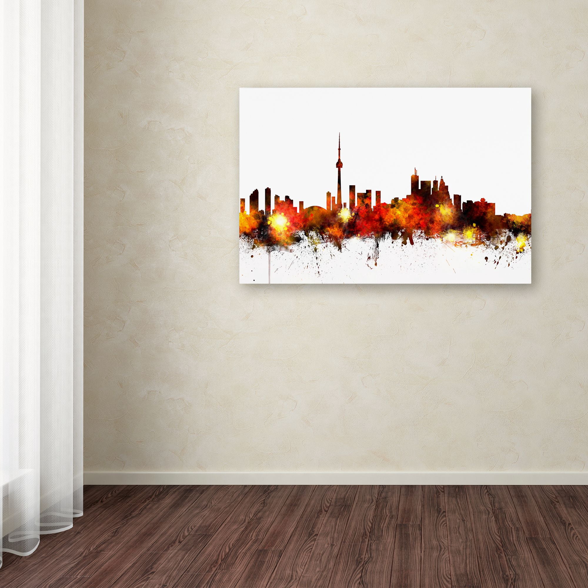 Trademark Fine Art "Toronto Canada Skyline III" Canvas Art by Michael Tompsett