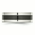 thumbnail image 3 of Stainless Steel Base with Polished Black Ceramic Center Band Ring 7 Size, 3 of 6