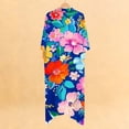 thumbnail image 5 of Xdegoge Kimono Cardigans for Women Open Front Half Sleeve Boho Tropical Print Cover Up Sheer Chiffon Duster Lightweight Summer Casual Daily Outerwear, 5 of 9