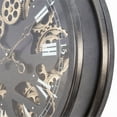 thumbnail image 6 of Yosemite Home Decor Modern Metal Paris II Gear Clock in Black, 6 of 7