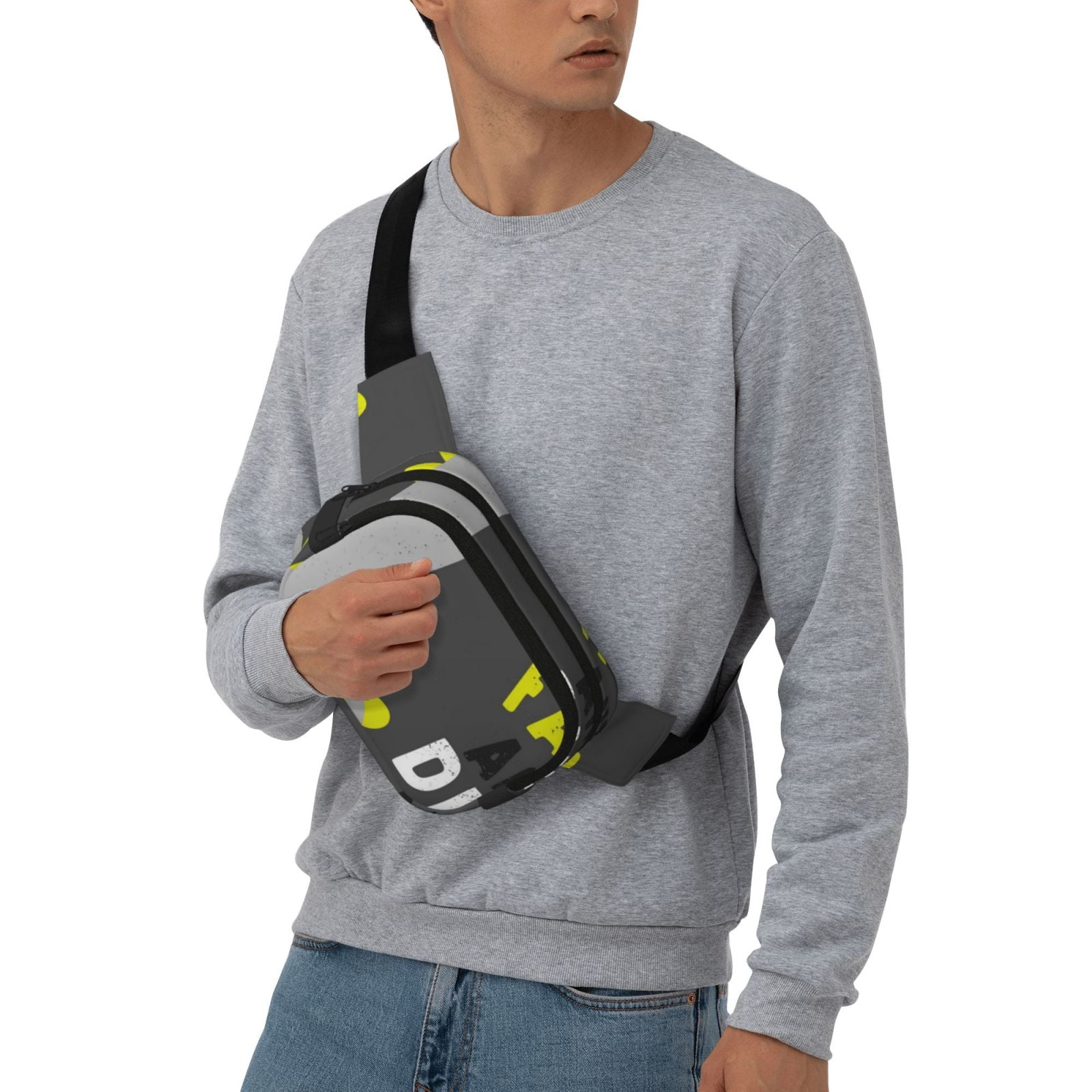 Picia Cute Dinosaur Print Square Double-Layer Waist Bag Mini Adjustable Waist Belt Bag Exercise Running Travel Hiking