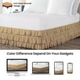 thumbnail image 4 of SGI Bedding 14 Inch Multi Ruffled Bed Skirt | Microfiber Bed Skirt | Fade Resistant, Wrinkle Free, Anti-static, Decorative, Extra Storage Space, Clutter-Free | Olympic Queen, Taupe, 4 of 8