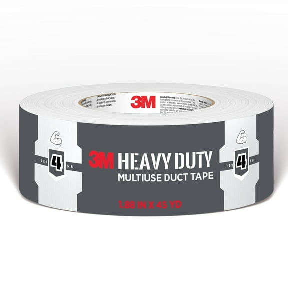 3M Heavy Duty White Duct Tape, 1.88 in. x 45 yd., 1 Roll