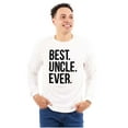 thumbnail image 3 of Best Uncle Ever Niece Nephew Men's Long Sleeve Tee T Shirt Brisco Brands L, 3 of 6