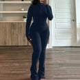 thumbnail image 2 of Sweatsuits For Women Set 2 Piece Outfits Sexy Long Sleeve Bodysuits Top Skinny Pants Sets Tracksuits Best Selling Capri Pants, 2 of 6