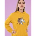 thumbnail image 2 of Unicorn Skull Neighing Hoodie Women -Smartprints Designs, Female x-Large, 2 of 4