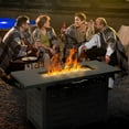 thumbnail image 5 of ClouddwellOutdoor 44" 50,000 BTU Propane Gas Fire Pit Table, Ceramic Tabletop and Rattan Weaved Iron Frame, Water-Proof Oxford Cover, Glass Wind Guard, 5 of 5
