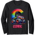 thumbnail image 1 of Monster Truck Ride Cedric Lettres d'Halloween T-Shirt à Manches Longues pour Garçons - Blanc - G, 1 of 2