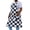 Black Grid, variant on Fiykzur Cotton Linen Baking Plus Size Aprons for Women with Pockets Kitchen Cooking