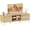 Natural, variant on Amadwell Rattan TV Stand for 60" TVs, Adjustable Shelf, Natural Living Room Entertainment Center