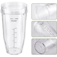 thumbnail image 6 of 5-piece Blender Replacement Parts 24oz Ninja Blender Cups with To-Go Lids, 7 Fins Extractor Blade Compatible with Nutri Ninja Auto iQ Blenders BL2012 BN801 BL480 BL682 BL642, 6 of 6