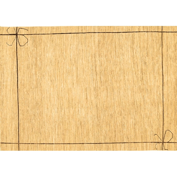 Ahgly Company Indoor Rectangle Solid Brown Modern Area Rugs, 2' x 3'