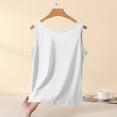 thumbnail image 5 of Loopsun Womens Sleeveless Tops Solid Round Neck Loose Thin Tank Daily Loungewear, 5 of 5