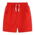 thumbnail image 5 of CHOYURME CHONYURM 4 Pack Boys Solid Cotton Shorts Toddler Boy Pull-on Shorts Boys Summer Casual Shorts Jogger Shorts, 5 of 6