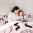 thumbnail image 5 of Feelyou Fashion Bow-tie Kids Twin Comforter Sets, Cartoon Basketball Bedding Set, 2 Pieces, 5 of 8