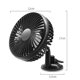 thumbnail image 5 of Mini ventilador eléctrico portátil para coche, con carga USB, silencioso, giratorio y ajustable, para verano (negro), 5 of 5