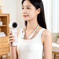 thumbnail image 1 of Foldable Neck Hanging Mini Fan 3 In 1 Handheld Desktop Portable USB Rechargeable Stepless Speed Adjustable Cooling Fan, For Travel Commuting Office Study Outdoor Sports Users, 1 of 6