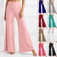 thumbnail image 3 of Yoga Pants for Women High Waist Flowy Sensation Fit Wide Leg Fitness Beach Essentials for Women,Pink,3XL, 3 of 6