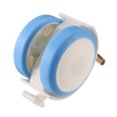 thumbnail image 4 of Ruedas giratorias de 1.85 pulgadas con vástago de cuello de agarre, ruedas de muebles azules con freno y socket de montaje, 4 piezas, 4 of 4