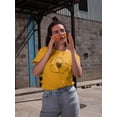 thumbnail image 2 of Cute Flower Sketch Women T-Shirt, Female x-Large, 2 of 4