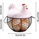 thumbnail image 2 of Kitchen Egg Basket, Farmhouse Chicken Wire Basket with Handle, Cute Egg Storage Basket for Kitchen Living Room Home Decor, 2 of 5