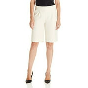 DKNYC NEW Chalk Beige Womens Size 8 Pleat-Front Side-Zip Dress Shorts