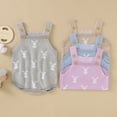 thumbnail image 1 of Newborn Baby Cute Rabbit Pattern Romper Fashion Sleeveless Romper, 1 of 1