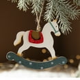 thumbnail image 5 of CuiLiyq Christmas Tree Ornaments, Retro Painted Wooden Elk Pendant, For Family Festivals Wedding Party Ornaments and Christmas Gifts, 5 of 6