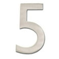 thumbnail image 2 of Solid Cast Brass 5 in. Satin Nickel Floating House Number 5, 2 of 2