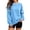 Blue, variant on ClodeEU Women's Crew Neck Long Sleeve Sweatshirt with Contrast Stitching ,Casual Loose Pullover Top ,Women's S-XXL