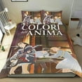 thumbnail image 1 of Los Colores por Dentro Conjunto de sábanas temático, trío de piezas, cómodo y amigable con la piel, diseño único, regalo de decoración para el hogar para familiares, amigos y fans,173cm *218cm, 1 of 6