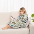 thumbnail image 4 of Butterfly Text Pattern Blanket Hoodies for Kids 6-13YR Oversize Wearable Blanket Hoodies for Boys Girls Teens, 4 of 7
