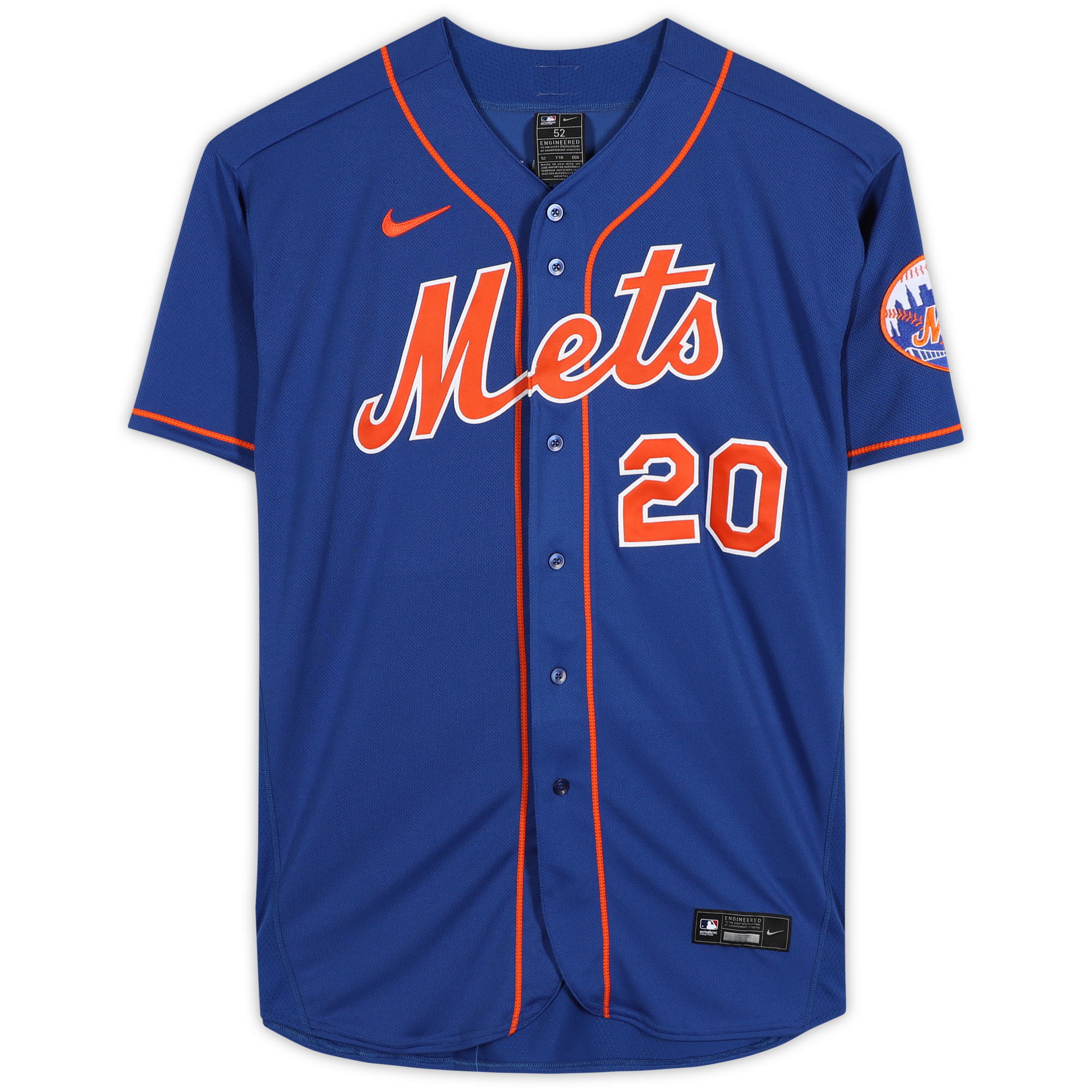 New York Mets No20 Pete Alonso White(Blue Strip) Home Women's Stitched MLB Jersey