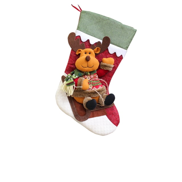 Yhmxh Christmas Decoration Socks Christmas Gift Socks Hanging Christmas Socks Decoration Three Dimensional Pattern Christmas Decoration Socks Christmas Party Decorations Christmas Gifts