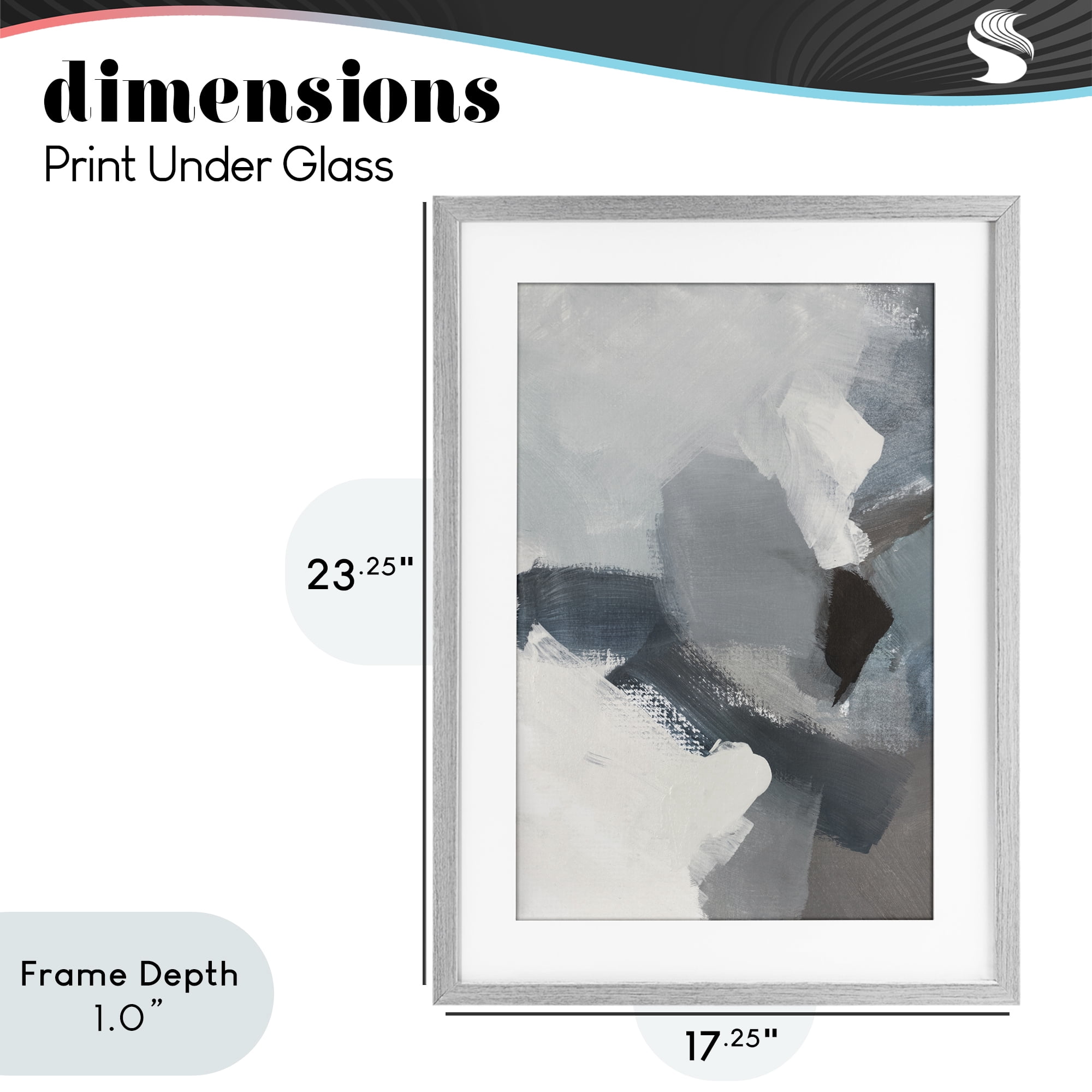 Stupell Industries Peace In The Storm Gray Framed Print Under Glass, design by Lanie Loreth