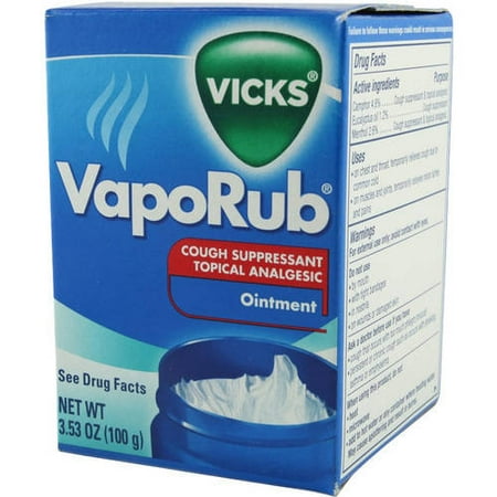 Vicks Vaporub Cough Suppressant Topical Analgesic Ointment, 3.53 OZ (Pack of 6)