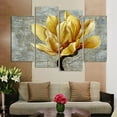 thumbnail image 3 of Zhaomeidaxi 4Pcs/Set Frameless Yellow Flower Wall Art Canvas Butterfly Painting Prints Artwork for Bedroom Decor Hotel Living Room Decoration, 3 of 6