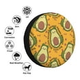 thumbnail image 4 of Salouo Avocado Dog Print Spare Tire Cover 14-17 inch Spare Tire Protector Universal Tough Tire Wheel Cover for Trailer SUV and Truck-17 inch, 4 of 6