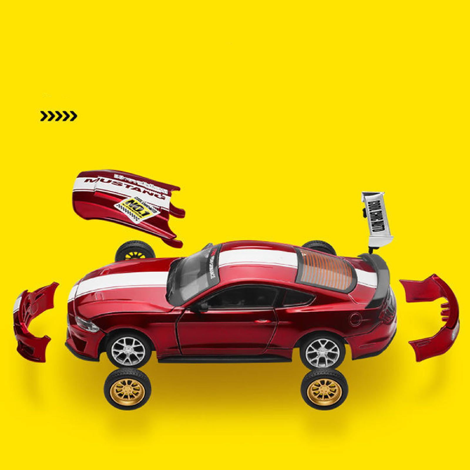 1/42 Car Diecast Toy Car Assembly Kids Gift for Ford for Mustang GT 2018 Sports Car 1/42