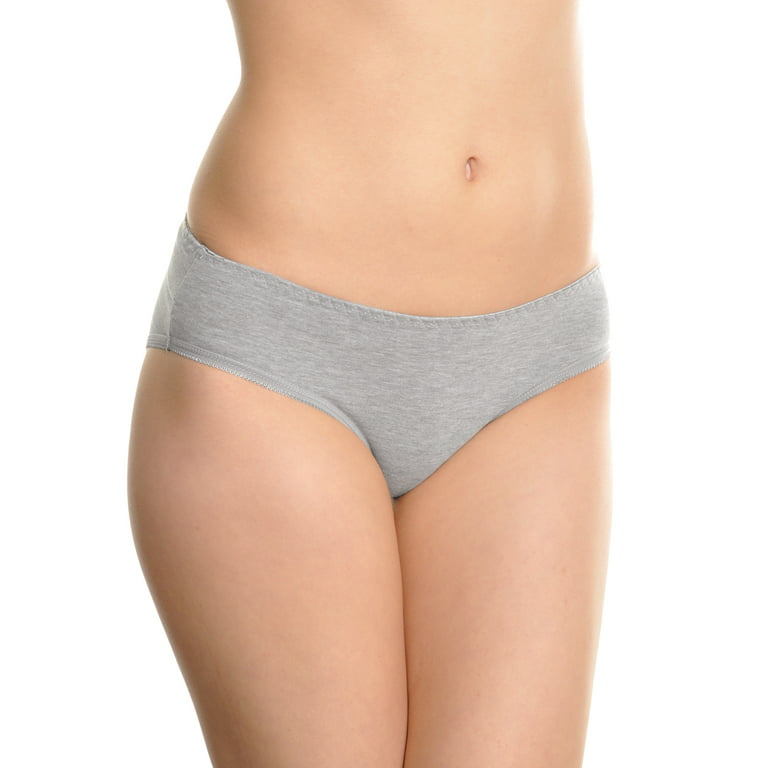 Angelina Cotton Bikini Panties with Ruched Center Back (6-Pack)
