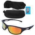 thumbnail image 3 of Gafas de sol polarizadas con protección UV para deportes al aire libre, ciclismo, pesca y conducción, marco negro, lentes rojos, 3 of 8
