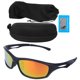 thumbnail image 3 of Gafas de sol polarizadas con protección UV para deportes al aire libre, ciclismo, pesca y conducción, marco negro, lentes rojos, 3 of 8