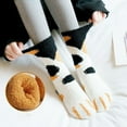 thumbnail image 6 of MZXELPRJD No Show Socks Womens Fuzzy Socks Cozy Soft Fluffy Cute Animal Slipper Socks Sleeping Warm Socks for Girls, White Socks Beige, 6 of 8