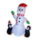 thumbnail image 5 of Muñeco de nieve inflable con pingüinos, inflables navideños iluminados, accesorios para fotos, suministros para fiestas, decoración de jardín, muñeco, 5 of 9