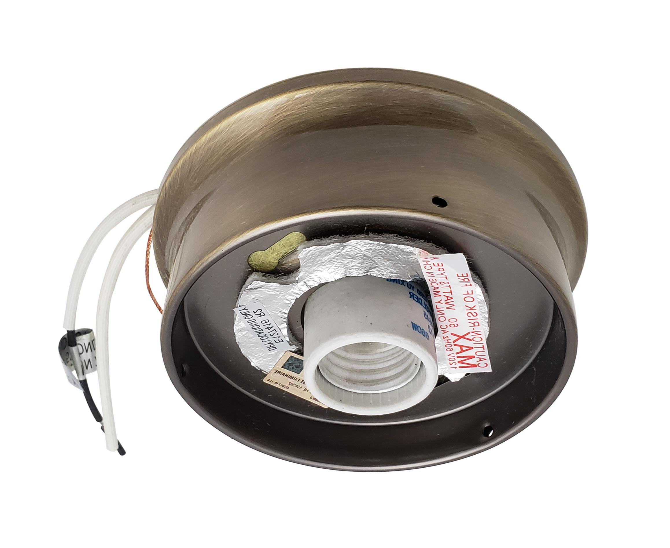 B&P Lamp® Wired Fixture Holder, 4" Fitter, Antique Finish