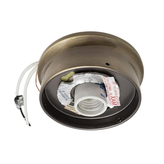 B&P Lamp® Wired Fixture Holder, 4" Fitter, Antique Finish