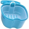 thumbnail image 1 of Caja para dentaduras postizas con cesta, color azul, caja de almacenamiento para aparatos dentales, protector bucal, color azul claro JM  JM, 1 of 5