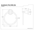 thumbnail image 2 of Kingston Brass Royale 6" Towel Ring, 2 of 2