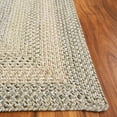 thumbnail image 6 of SAFAVIEH Braided Baxter Striped Machine Washable Reversible Area Rug, Beige/Light Grey, 2' x 4' Half Moon, 6 of 13